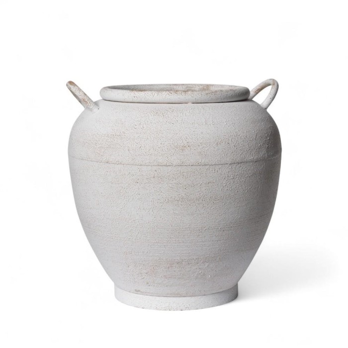 ANFORA METALLO BIANCO 31X31XH32